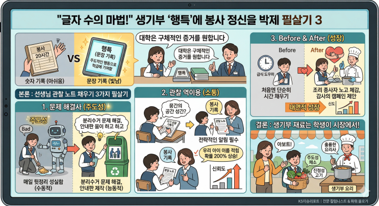  "글자 수의 마법!" 생기부 '행특'에 봉사 정신을 박제하는 3가지 필살기