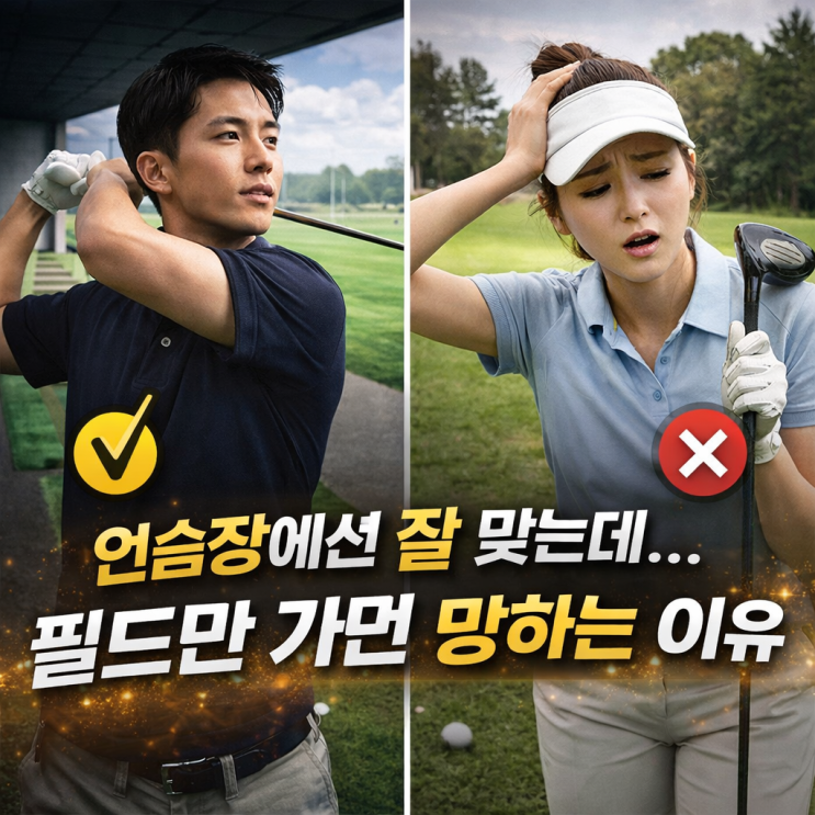  골린이 현실 골프 3｜연습장에서는 잘 맞는데 라운딩에서 망하는 이유