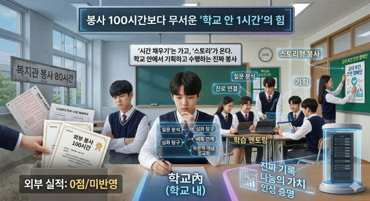  "봉사 100시간보다 무서운 '학교 안 1시간'의 힘"