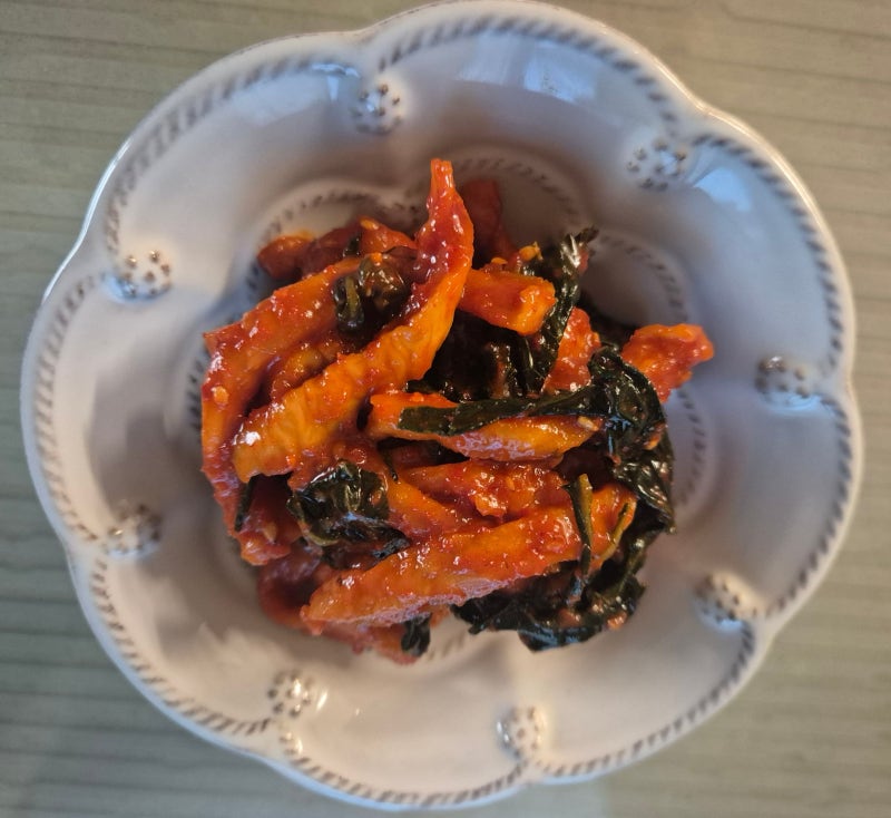 무말랭이 고춧잎 무침