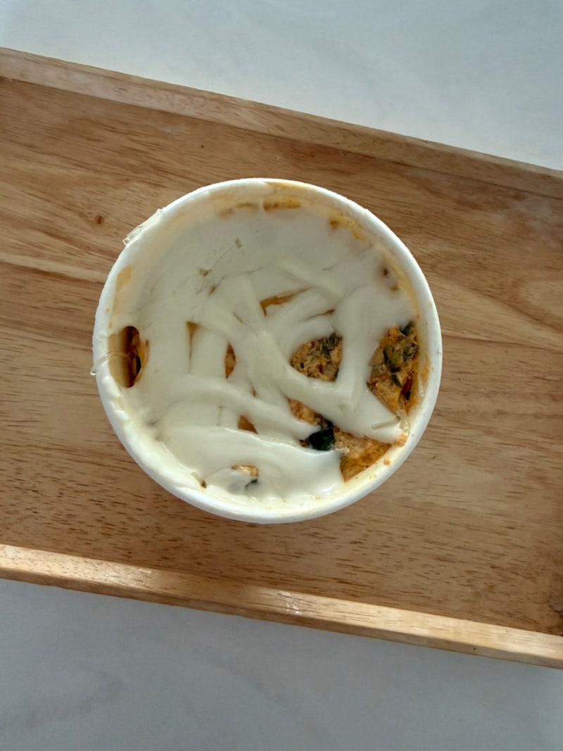 [저녁한끼]컵누들 치즈 계란찜 만들기 | 전자렌지 4분 초간단 다이어트 요리