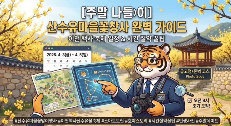  [주말 나들이] 2026 산수유마을꽃맞이행사 완벽 가이드: 이천 백사 축제 일정 및 시간 절약 꿀팁