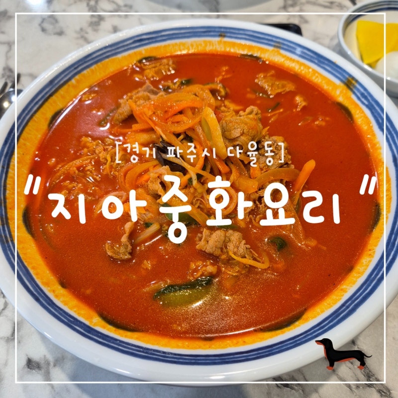 "경기 파주시" 파주 중식 맛집 지아중화요리 소고기버섯짬뽕 제대로 먹고 온 후기