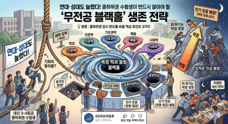  [입시분석] 연대·성대도 늘렸다! 중하위권 수험생이 반드시 알아야 할 '무전공 블랙홀' 생존 전략