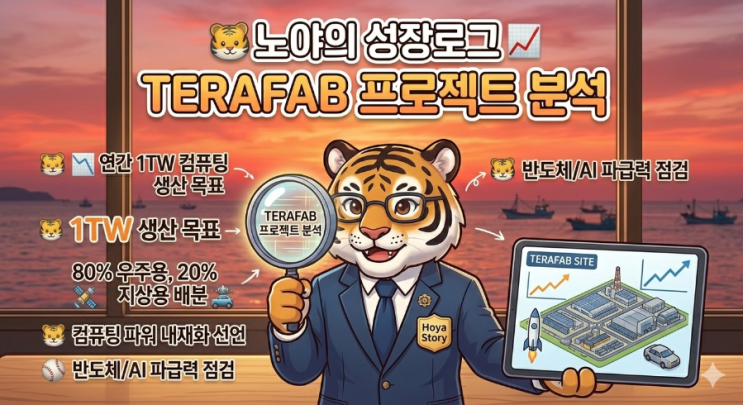   [기술 인사이트] 호야의 머니 로그 [속보] 일론 머스크, SpaceX x Tesla 합작 'TERAFAB' 프로젝트 공식 발표
