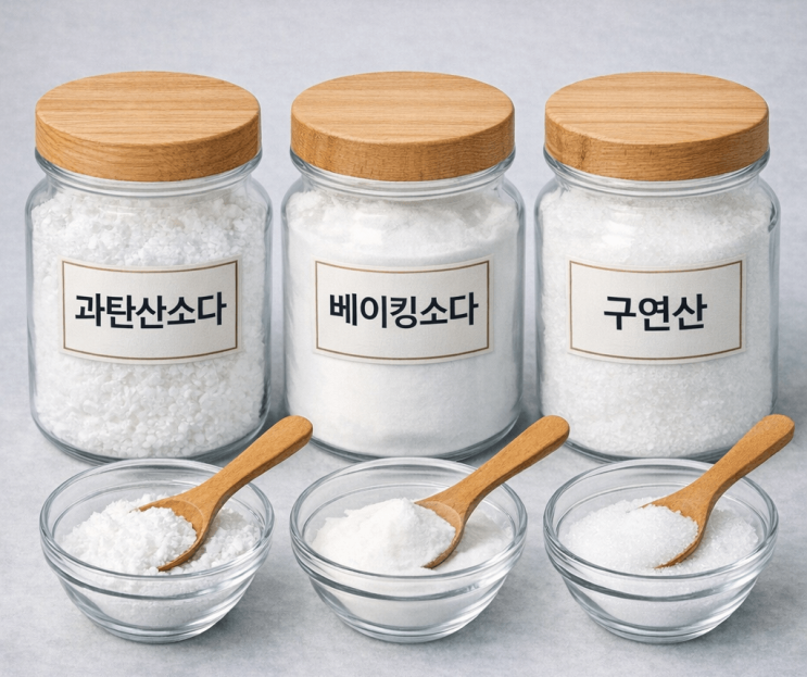  과탄산소다, 베이킹소다, 구연산 활용법! 천연 세제 3총사 완벽 정리
