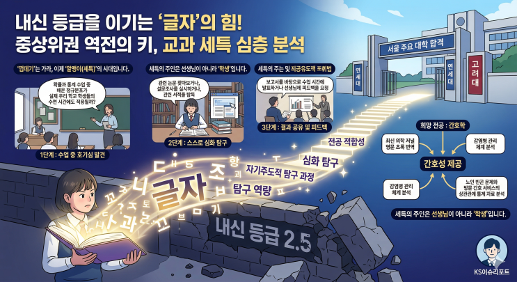  [입시분석] 내신 등급을 이기는 '글자'의 힘! 중상위권 역전의 키, 교과 세특 심층 분석