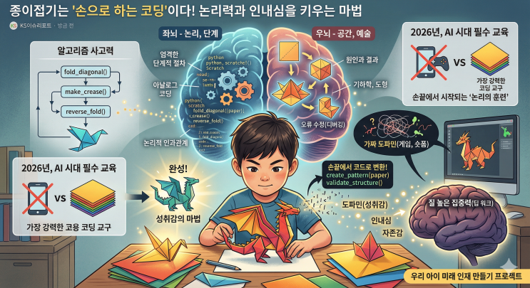  종이접기는 '손으로 하는 코딩'이다! 논리력과 인내심을 키우는 마법