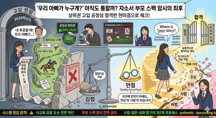  '우리 아빠가 누구게?' 아직도 통할까? 자소서 부모 스펙 암시의 최후