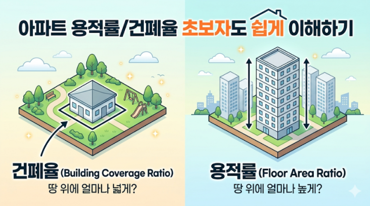  아파트 용적률 건폐율 차이, 한 번에 이해하는 쉬운 총정리 (2026 최신판)