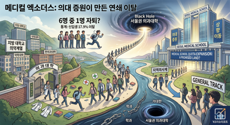  [입시분석] "지방 의약계열 6명 중 1명이 자퇴?" 의대 증원이 만든 거대한 '메디컬 엑소더스'