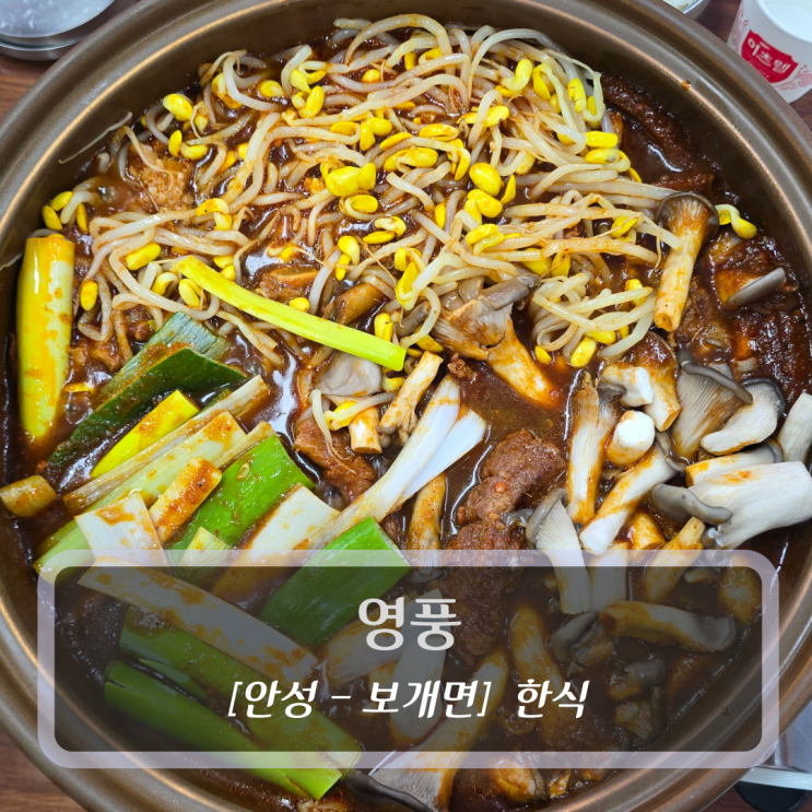  안성 한식 맛집 :: 영풍 - 청국장 & 매운갈비찜 후기