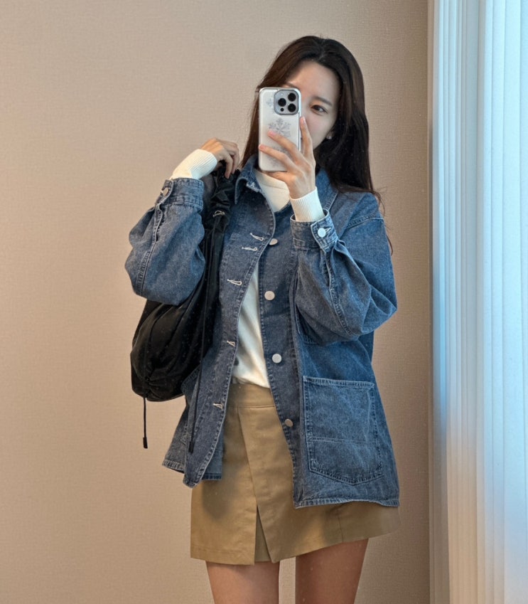  세모다 데님자켓 데일리룩 여자 빅사이즈 쇼핑몰 77 88