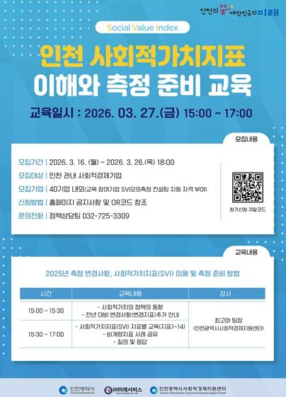  인천 사회적경제기업 ‘가치 측정’ 본격화…경쟁력 키운다