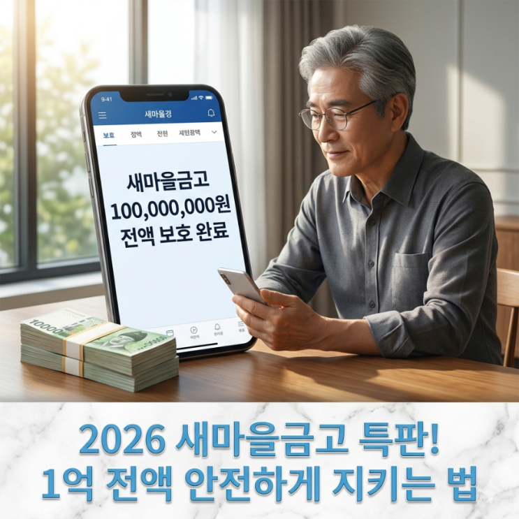  2026 새마을금고 예금 금리 특판 추천! 이제 1억 전액, 한 금고에서 다 보호받습니다