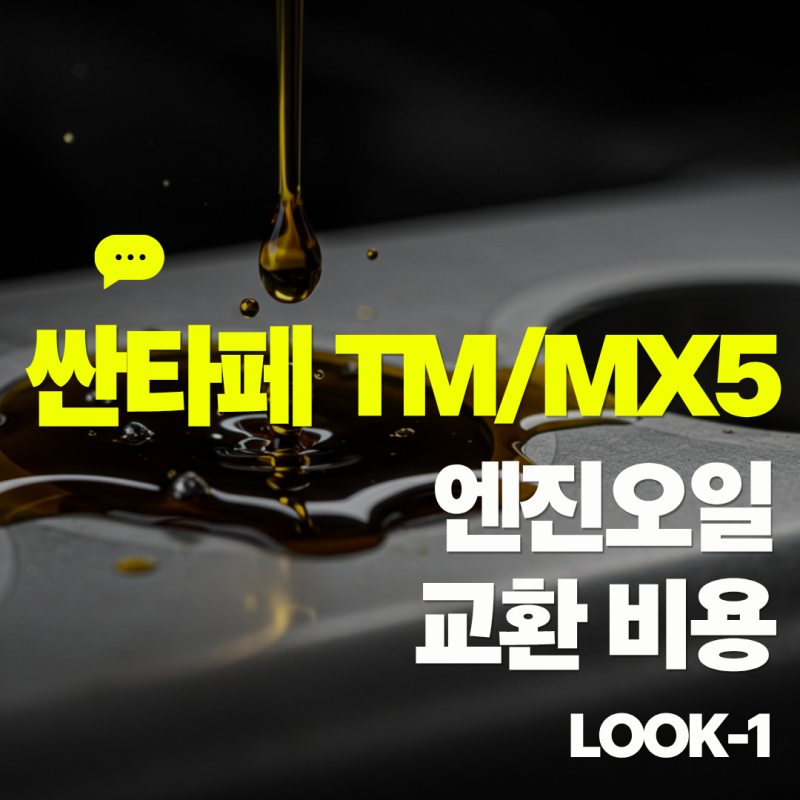싼타페 TM/MX5 엔진오일 교환비용 주기까지 완벽 가이드!