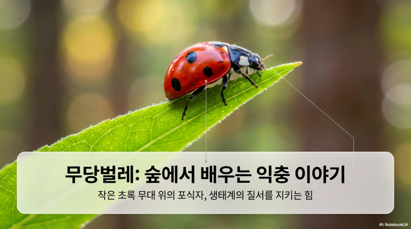 무당벌레 왜 좋은 곤충일까? 숲에서 배우는 익충 이야기