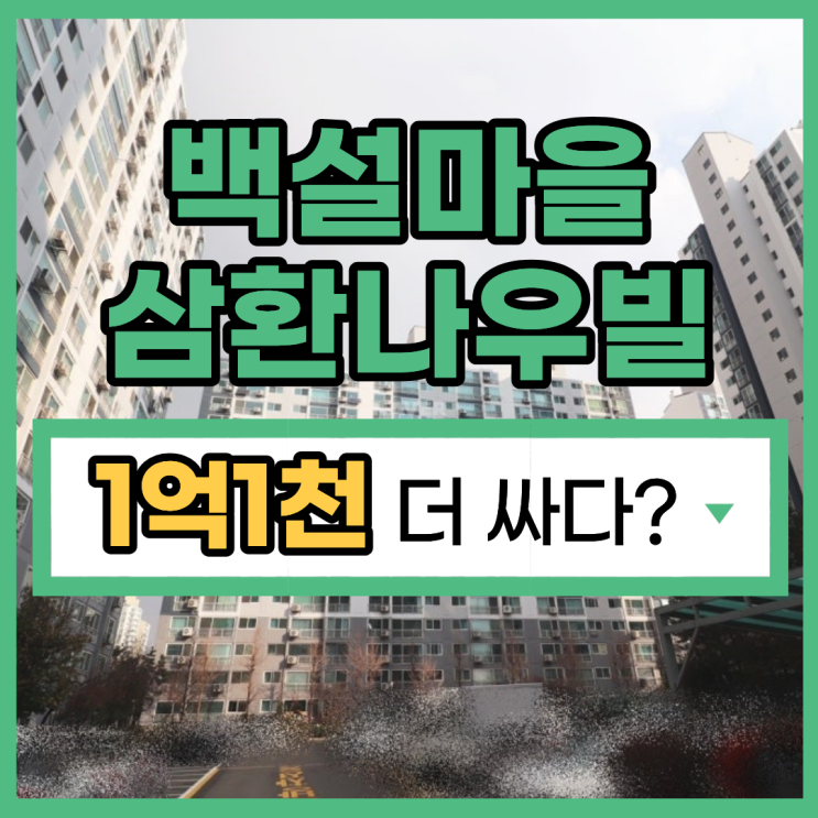  백설마을 삼환나우빌, 수원 실거주 추천 경매 물건