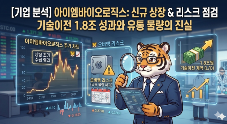  [기업 분석] 신규 상장주 '아이엠바이오로직스' 펀더멘털 분석 및 유통 물량 리스크 점검