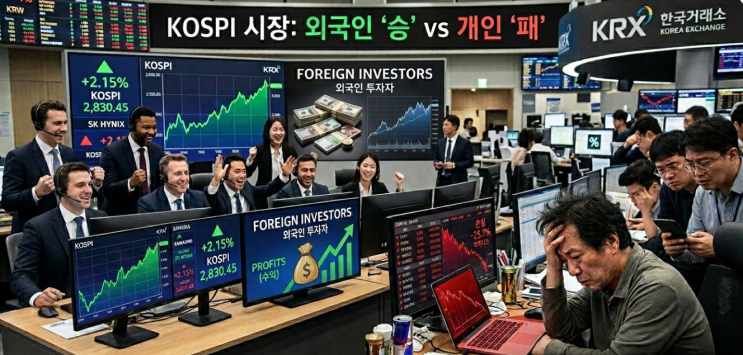  코스피 외국인은 벌고 개인만 잃었다, 이유 알아보니