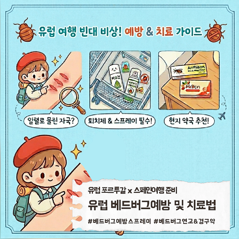 유럽 여행 공포의 빈대! 베드버그 증상 확인 및 치료법 효과적인 베드버그 퇴치제 베드버그 ....
