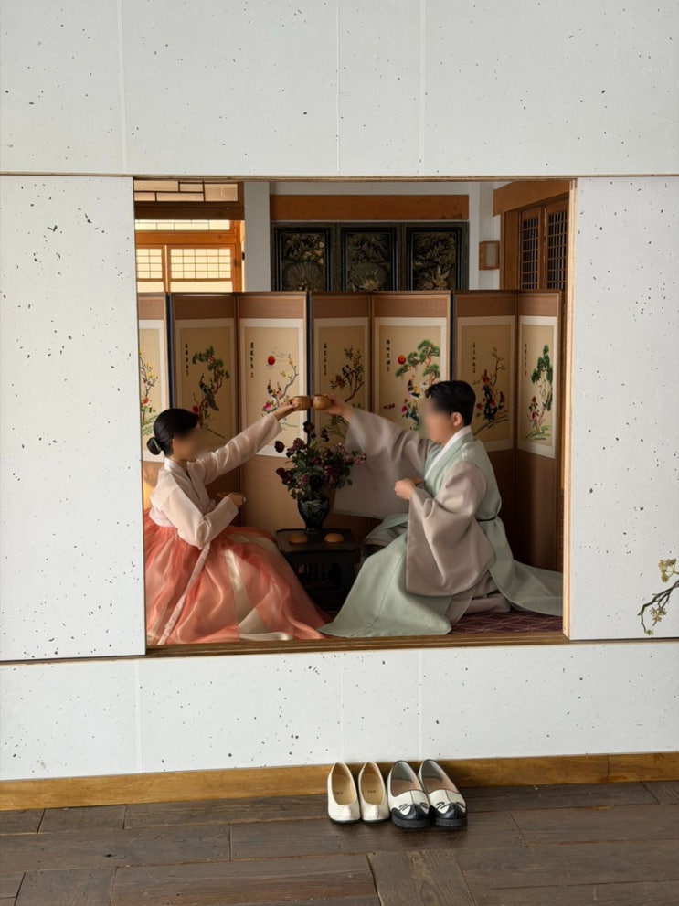  강남 원규스튜디오 한복 입고 한옥에서 찍은 다과 배경 씬, 그리고 솔직후기
