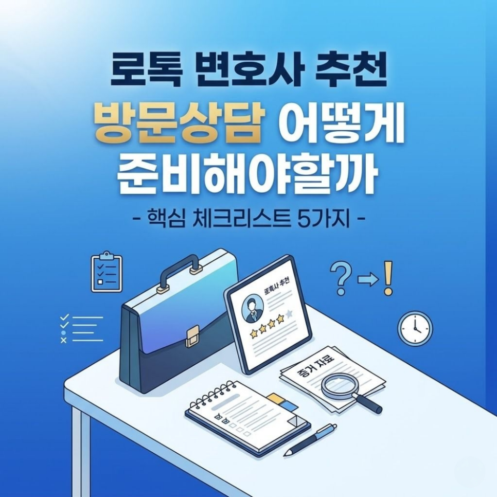 로톡변호사추천 방문상담 어떻게 준비해야할까