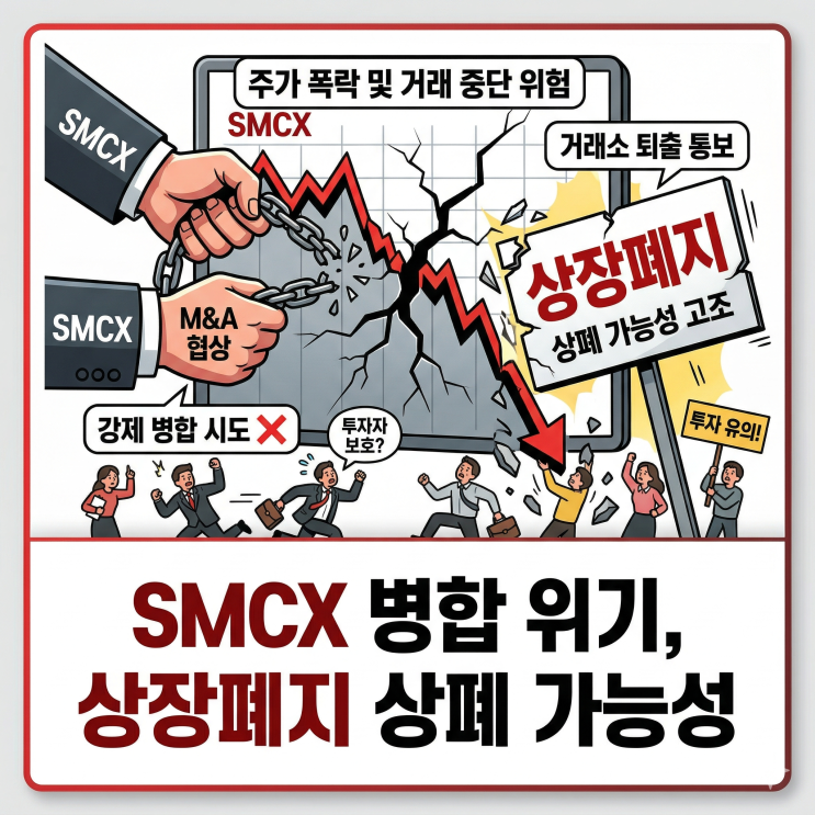  SMCX 주가 병합 위기, 상장폐지 상폐 가능성은?