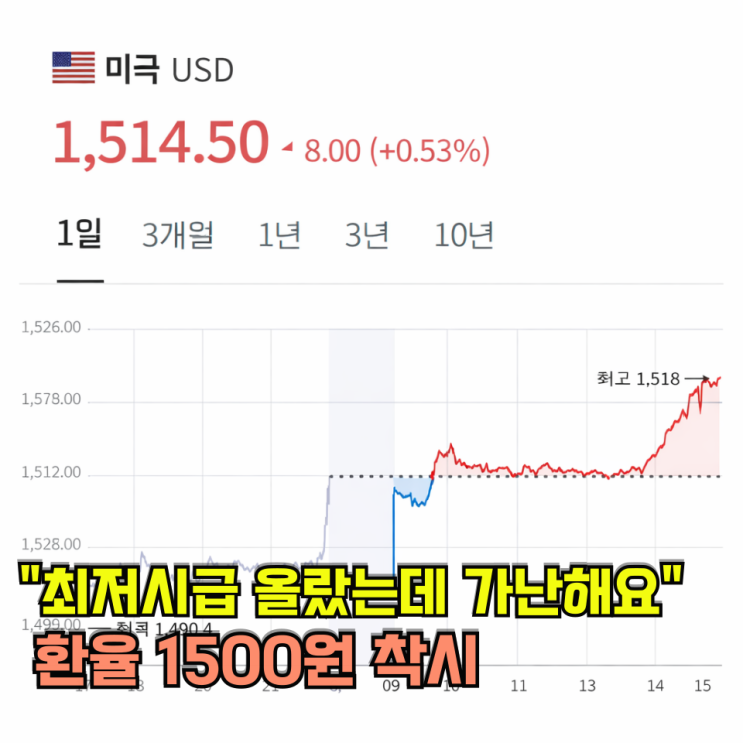 "<b>최저시급</b> 37% 올랐는데 가난해졌다"  달러환율 1500원의 착시
