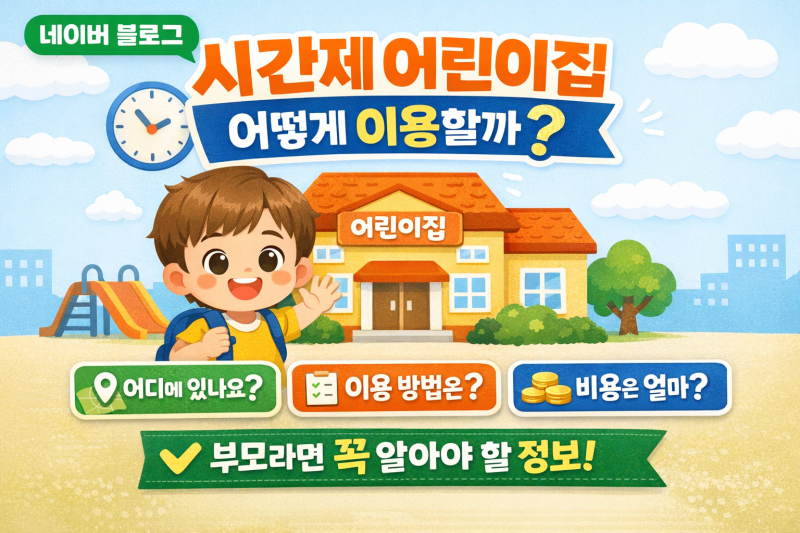 시간제 어린이집 이용방법, 비용, 운영기관 등 지역별 이용 정보 총정리