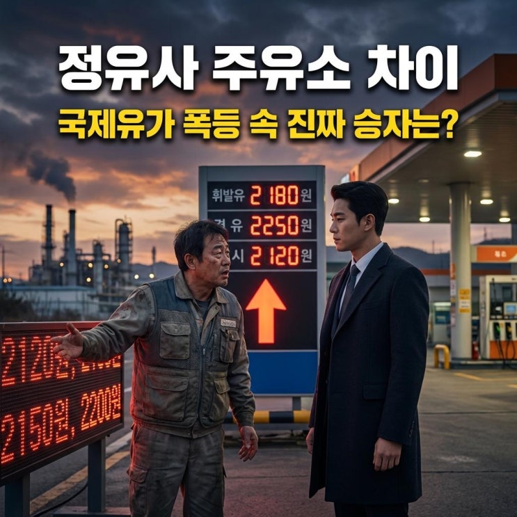  정유사 주유소 차이 기름값 인상 완벽 분석 국제유가 폭등 속 진짜 승자는?