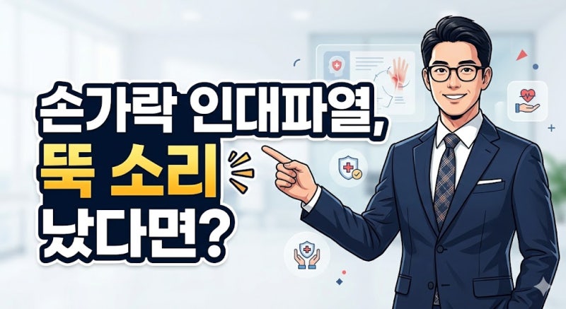 손가락 인대파열 뚝 소리 났을 때 증상 확인법과 실비 보험 청구 가이드