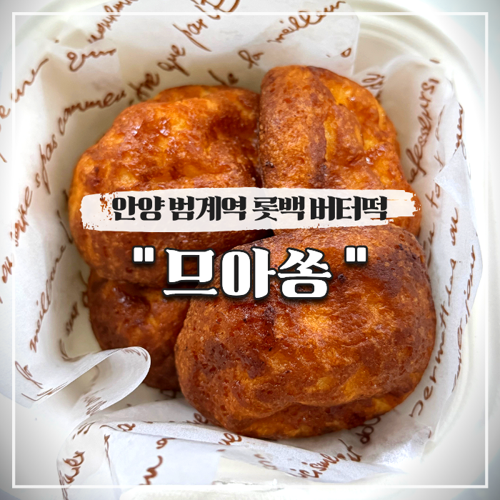  안양 범계역 롯데백화점 버터떡 므아쏭 내돈내산 후기
