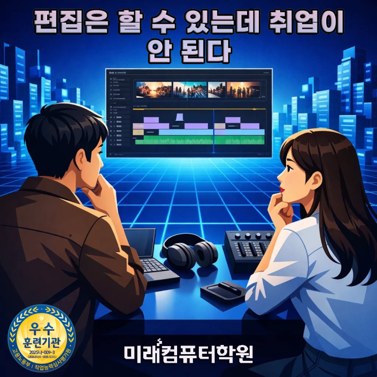  부산 김해 양산 영상편집교육 추천! 포토샵·일러스트·프리미어·에펙 배우고 영상편집·광고디자인 취업까지 (과정평가형·국비지원)