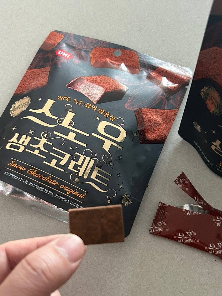  GS25편의점 간식, 겨울에만 먹을 수 있는 달달한 초콜릿 간식 추천 <스노우 생초코레트>