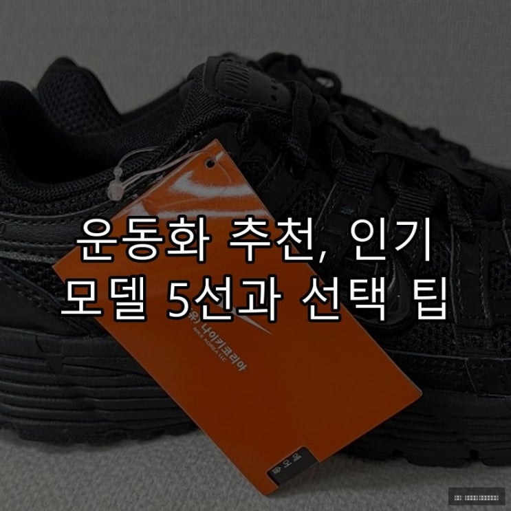  운동화 추천, 인기 모델 5선과 선택 팁