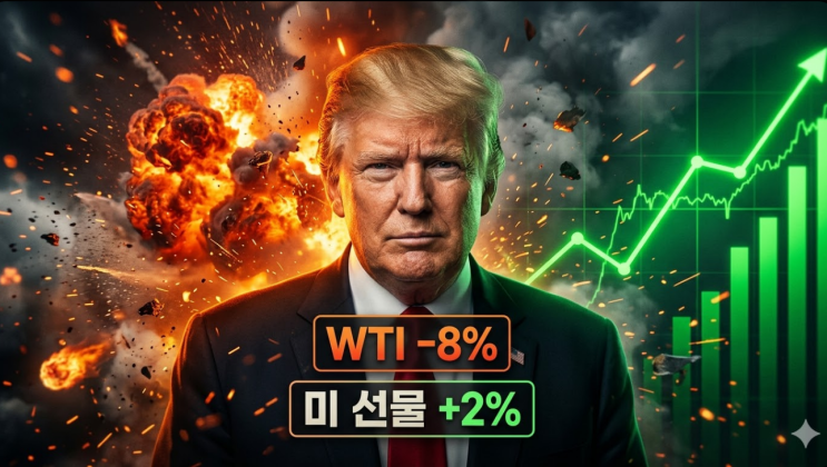  전쟁 공포 끝? 유가 8% 폭락과 나스닥 선물 2% 폭등, 중동 국면 전환의 결정적 이유