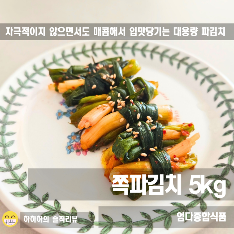  쪽파김치 대용량 5kg 업소용 급식용 단체용으로도 좋은 파김치