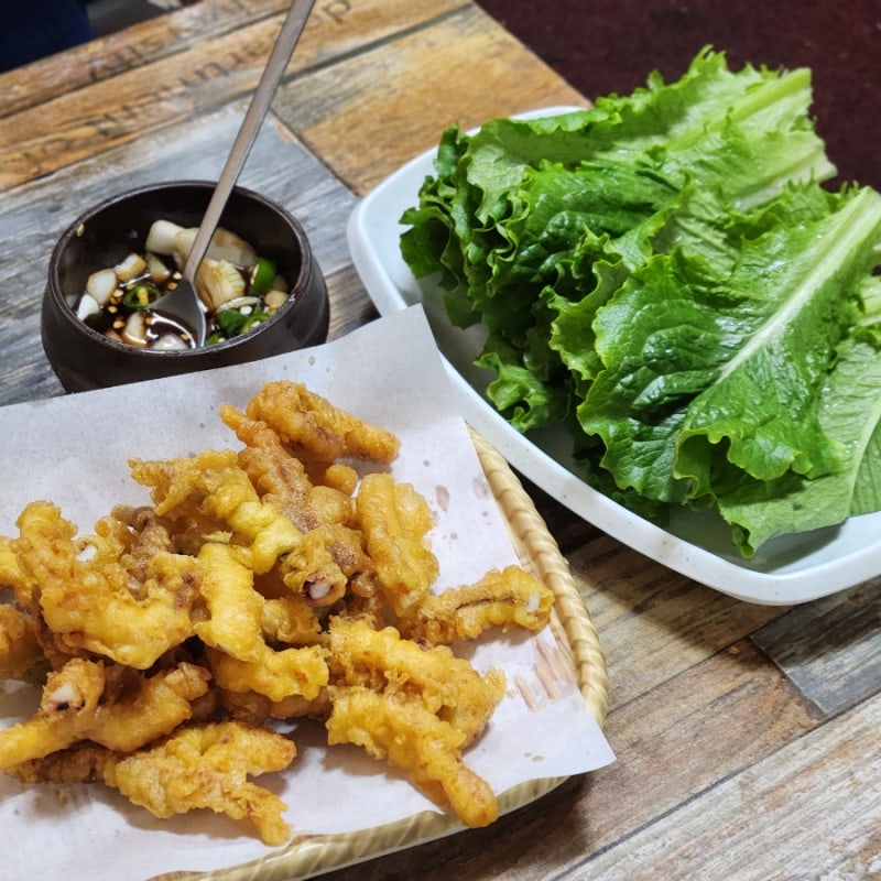 광주 말바우시장 맛집 상추튀김 분식집 "원이네웰빙호떡튀김"