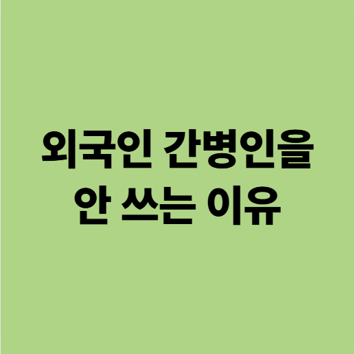  광주요양병원 한국인 간병인만 있고 외국인은 쓰지 않는 이유, 정서적 케어의 힘
