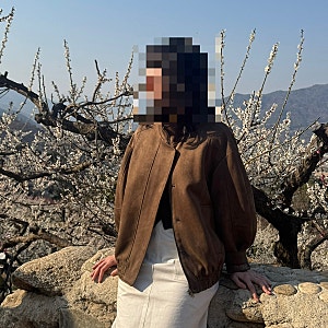 [내돈내산]올리브데올리브 오버핏 스웨이드 블루종 점퍼 OE6XJ8740(+할인꿀팁포함)