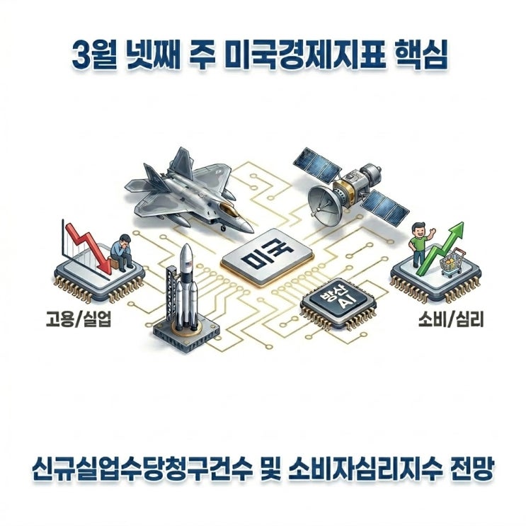  3월 넷째 주 미국경제지표 핵심: 신규실업수당청구건수 및 소비자심리지수 전망