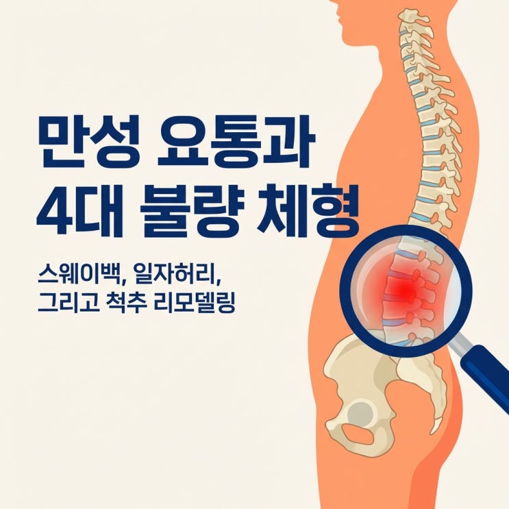  만성 요통 원인, 스웨이백 일자허리와 척추측만증 체형 교정