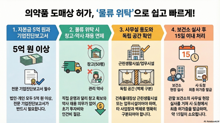  의약품 도매상 허가 총정리: 자본금부터 위탁 기준, 구비서류까지 한 번에!