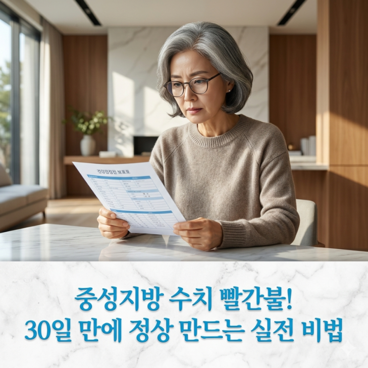  중성지방 낮추는법, 건강검진 결과표 보고 잠 못 자는 분들을 위한 실전 가이드