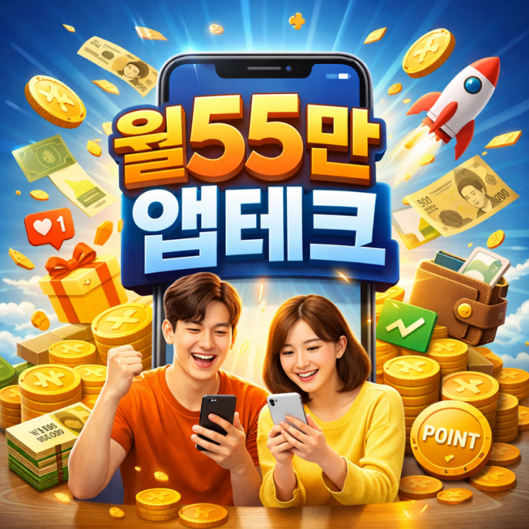  월55만 가능? 지금 시작하는 앱테크 현실 수익  으로 OK!