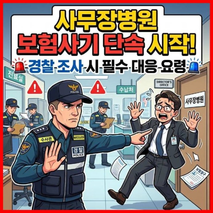 사무장병원 <b>보험사기 단속</b> 시작! <b>경찰</b> 조사 시 필수 대응 요령