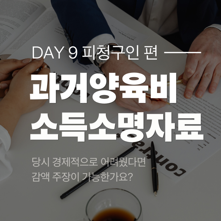  [피청구인 편 4] 당시 경제적으로 너무 어려웠다면, 과거 양육비 감액 주장이 가능한가요?