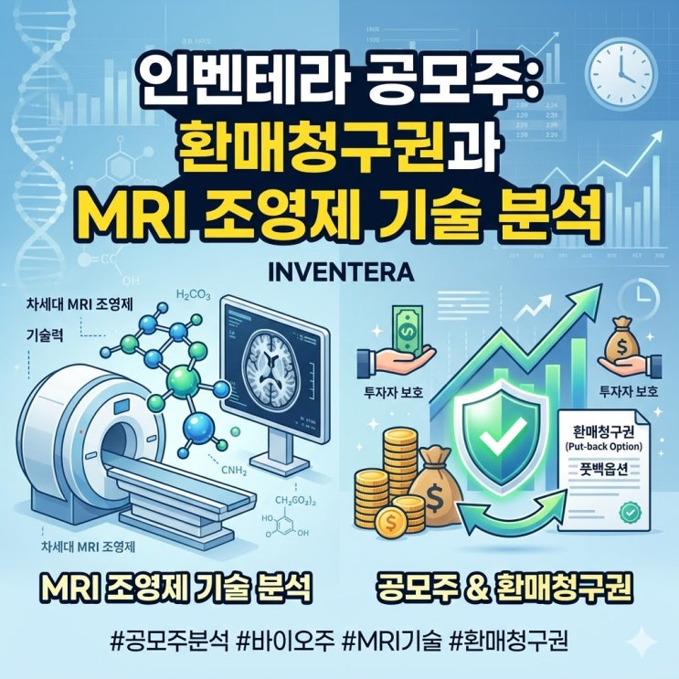  인벤테라 공모주: 환매청구권과 MRI 조영제 기술 분석