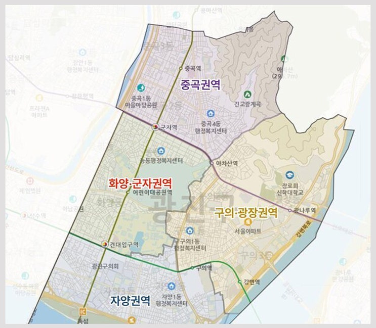  광진구 재개발·재건축 40곳 대공습! 자양·중곡·광장동 재개발 예정지